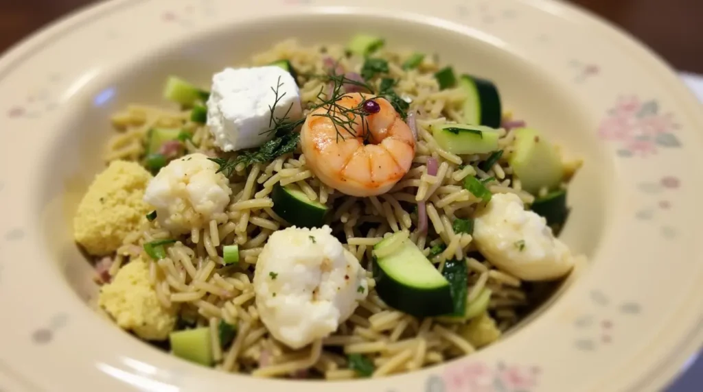  shrimp and orzo dish